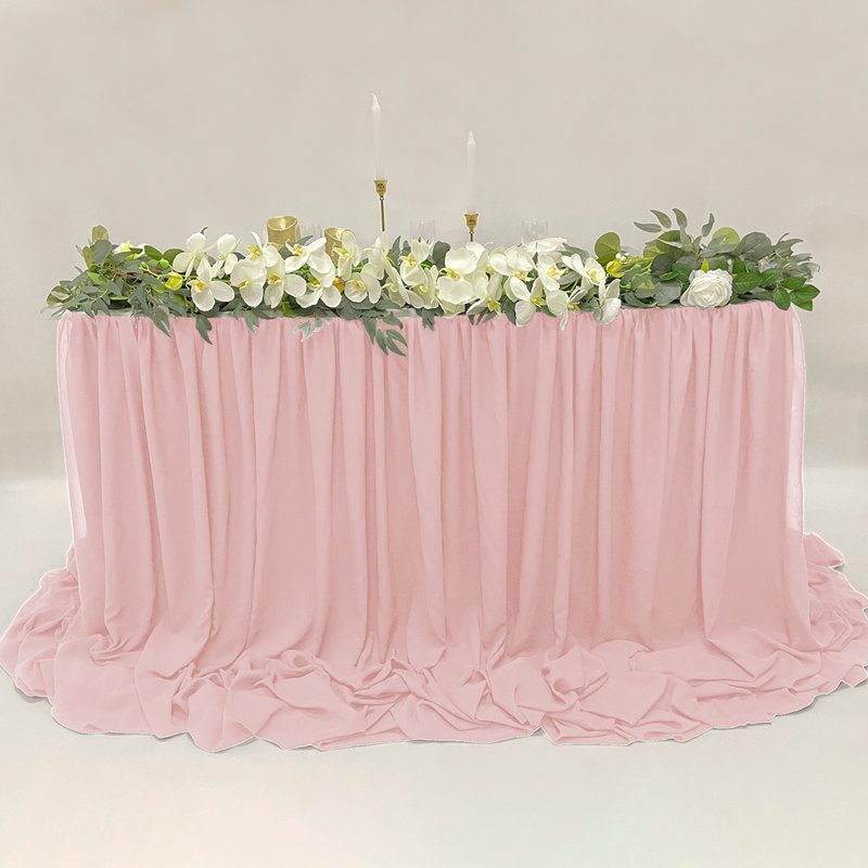 Sheer table skirt on sale